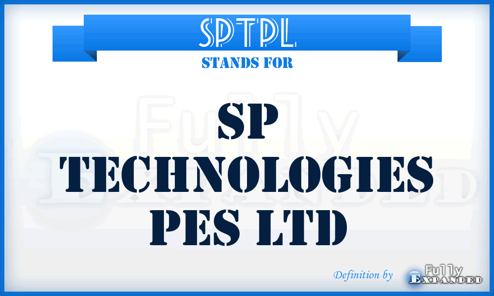 SPTPL - SP Technologies Pes Ltd