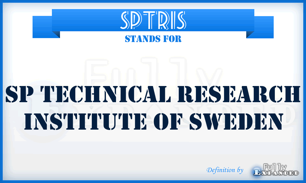 SPTRIS - SP Technical Research Institute of Sweden