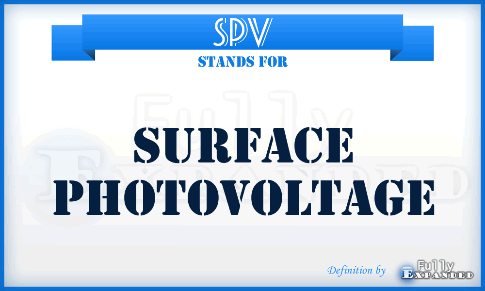 SPV - surface photovoltage