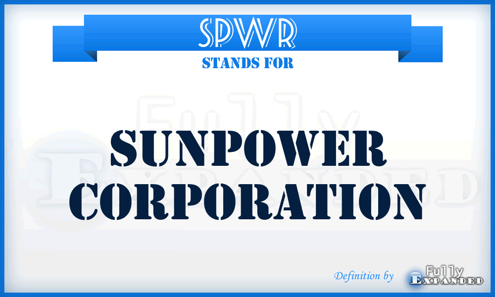 SPWR - SunPower Corporation