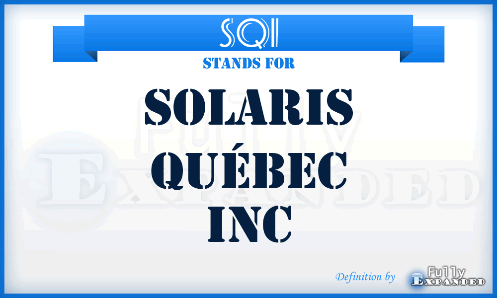 SQI - Solaris Québec Inc