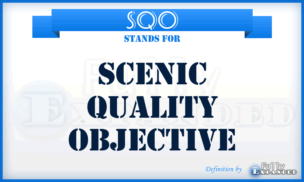 SQO - Scenic Quality Objective
