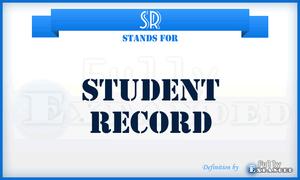 SR - Student Record