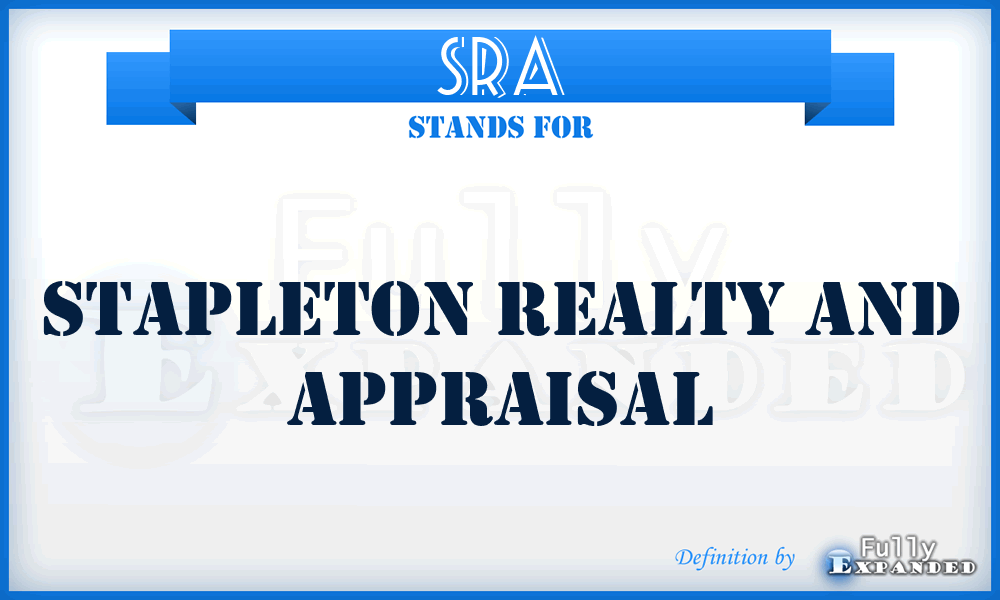 SRA - Stapleton Realty and Appraisal