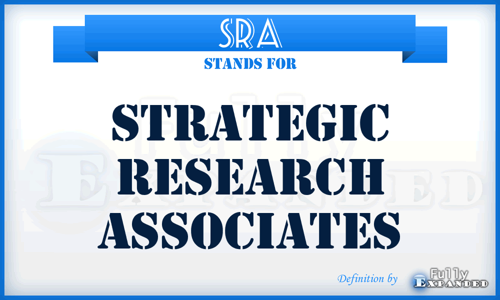 SRA - Strategic Research Associates
