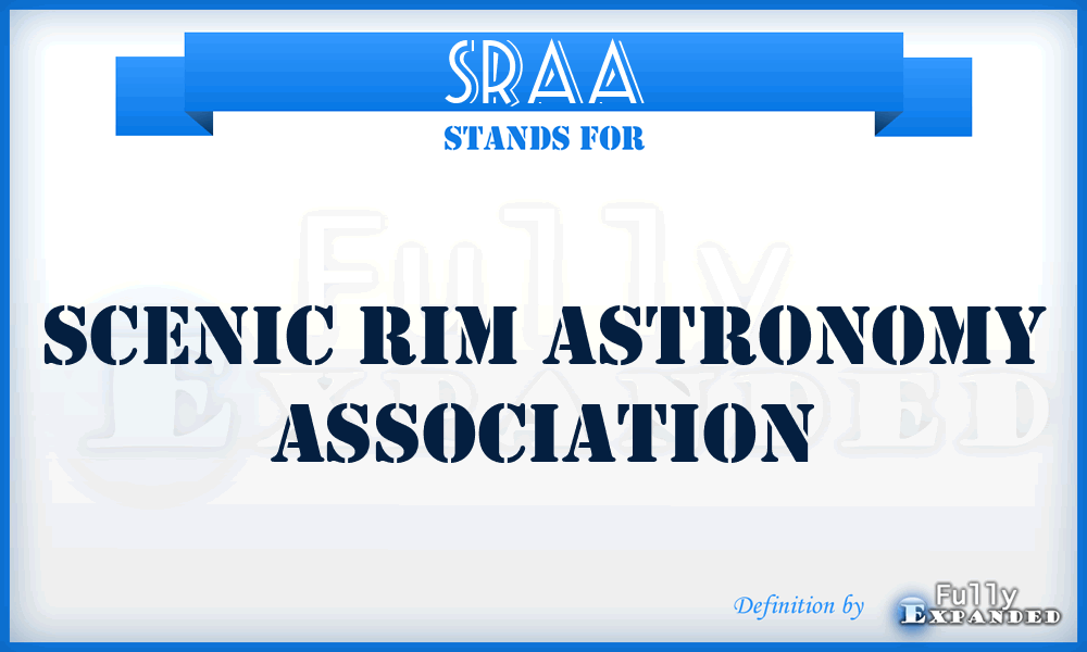 SRAA - Scenic Rim Astronomy Association