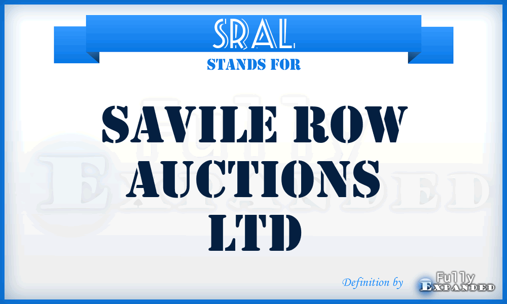 SRAL - Savile Row Auctions Ltd