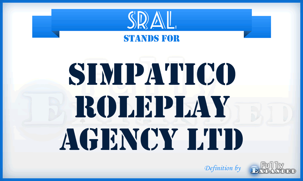 SRAL - Simpatico Roleplay Agency Ltd