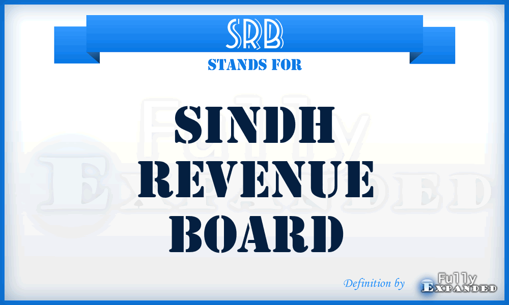 SRB - Sindh Revenue Board