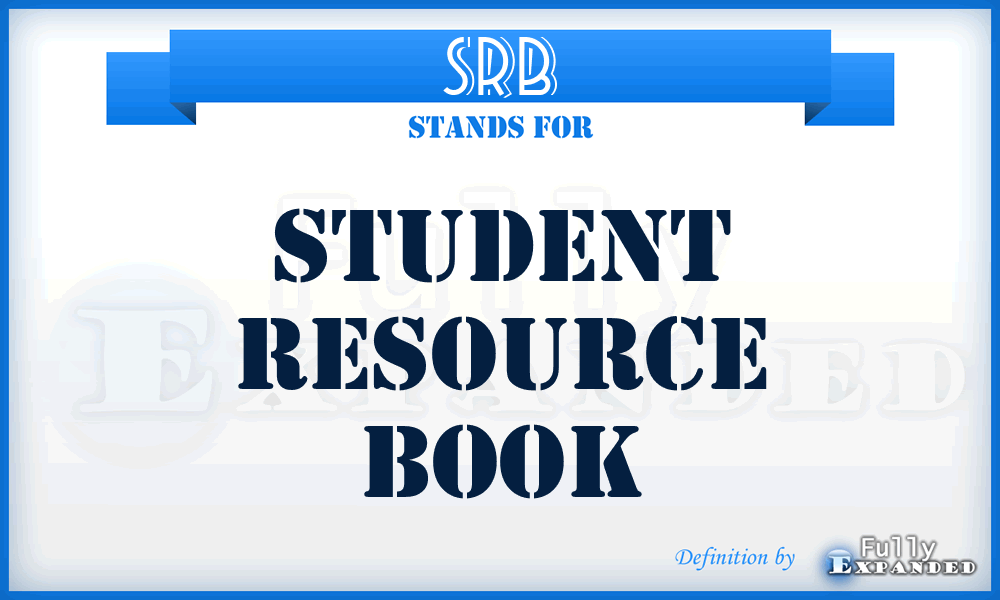 SRB - Student Resource Book
