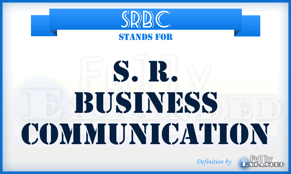 SRBC - S. R. Business Communication