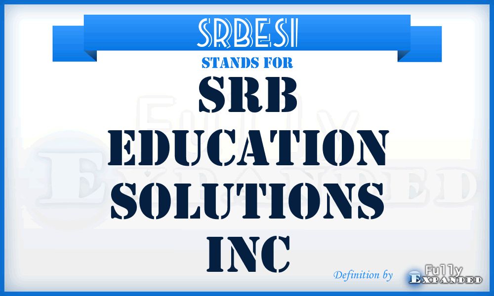 SRBESI - SRB Education Solutions Inc