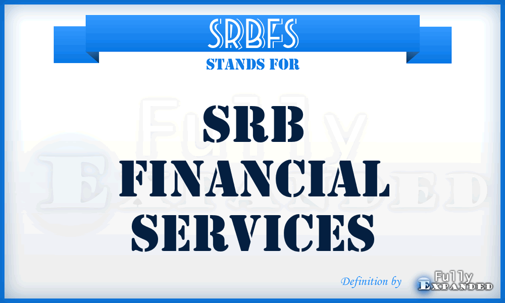 SRBFS - SRB Financial Services