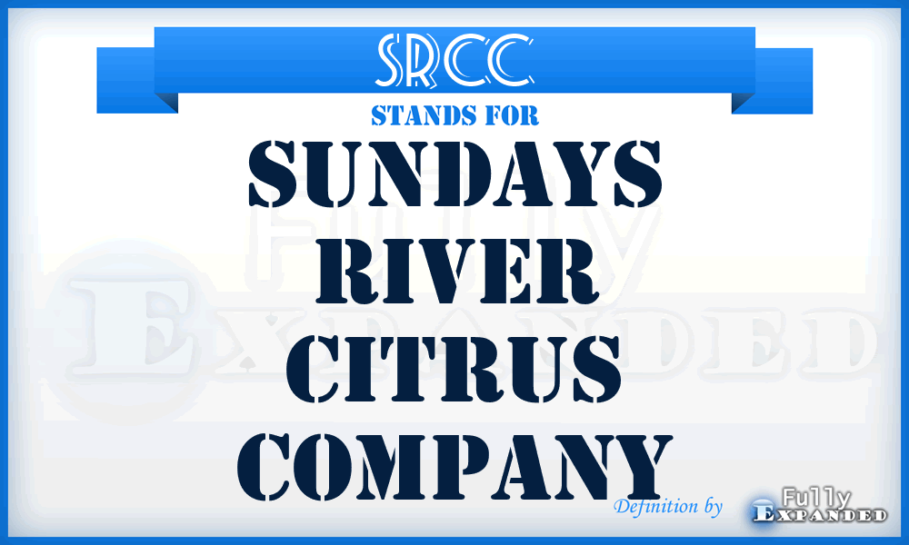 SRCC - Sundays River Citrus Company