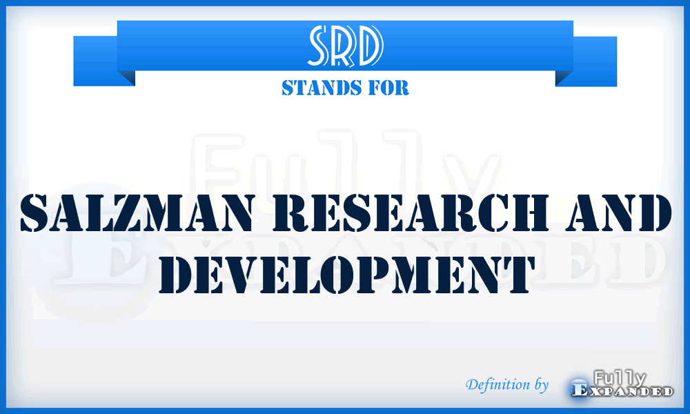 SRD - Salzman Research And Development