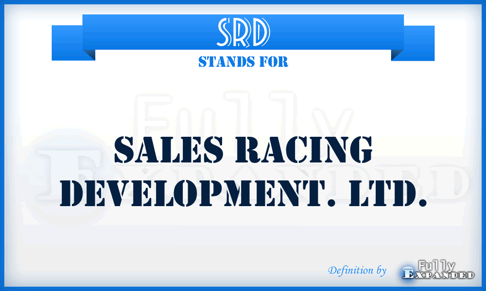 SRD - Sales Racing Development. LTD.