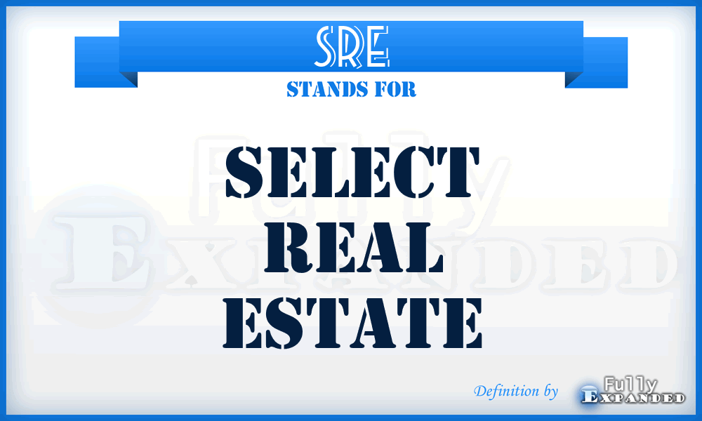 SRE - Select Real Estate