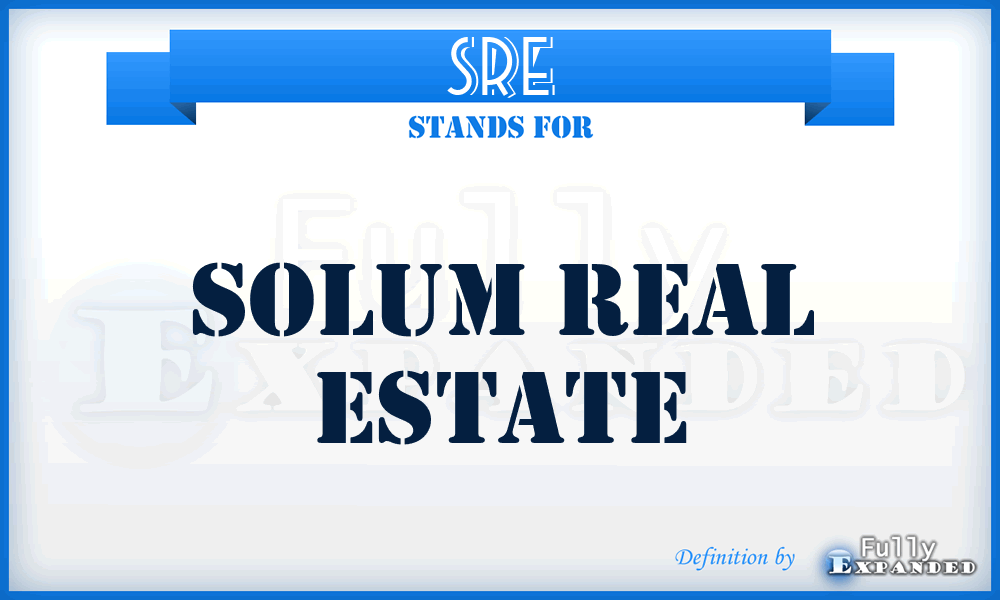 SRE - Solum Real Estate