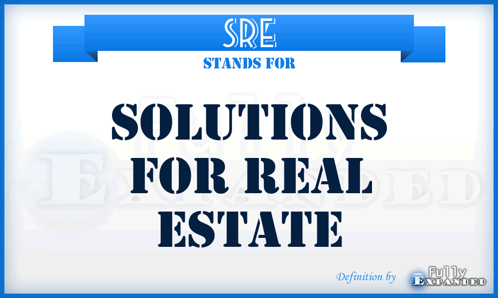 SRE - Solutions for Real Estate