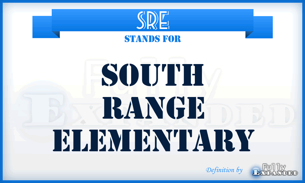 SRE - South Range Elementary