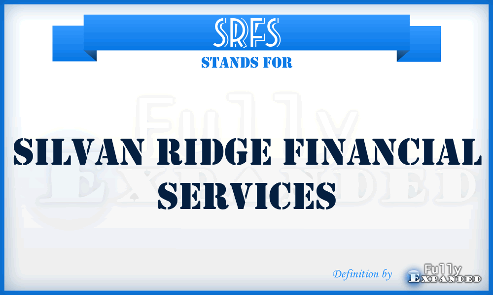 SRFS - Silvan Ridge Financial Services