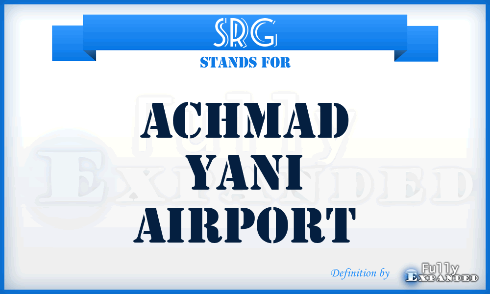 SRG - Achmad Yani airport