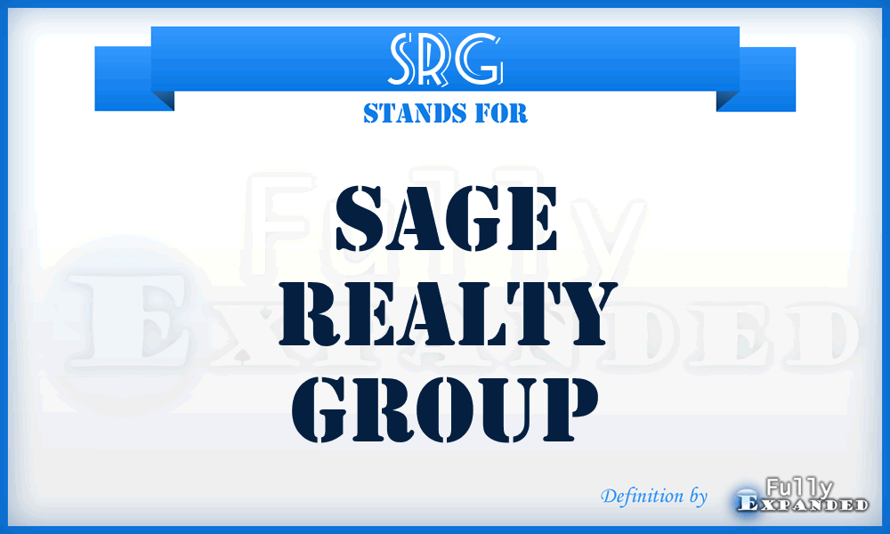 SRG - Sage Realty Group