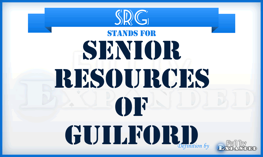 SRG - Senior Resources of Guilford