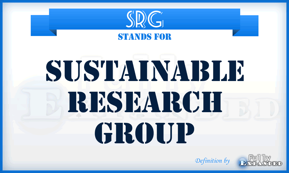 SRG - Sustainable Research Group