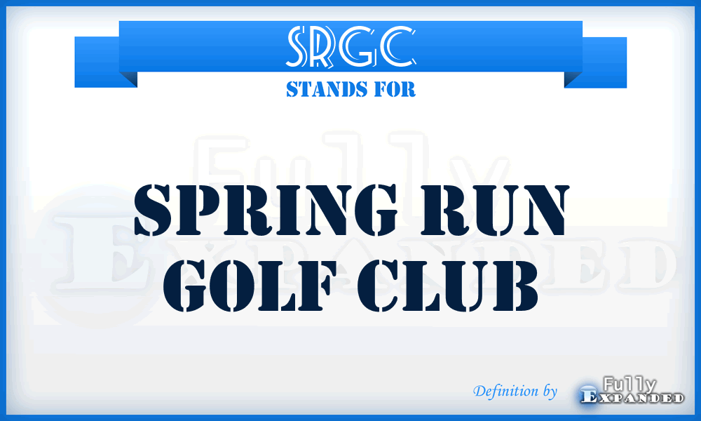 SRGC - Spring Run Golf Club