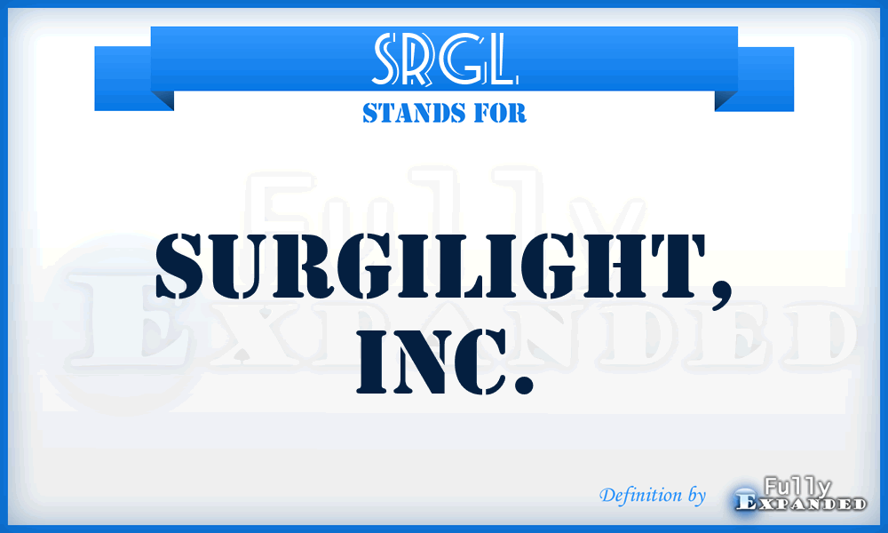 SRGL - SurgiLight, Inc.