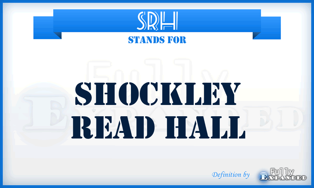 SRH - Shockley Read Hall