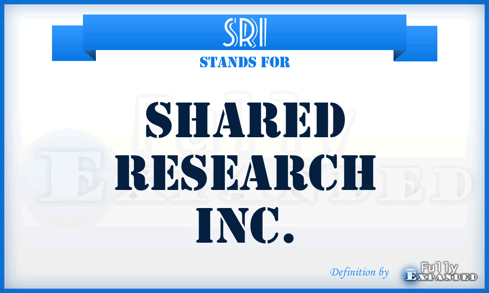 SRI - Shared Research Inc.