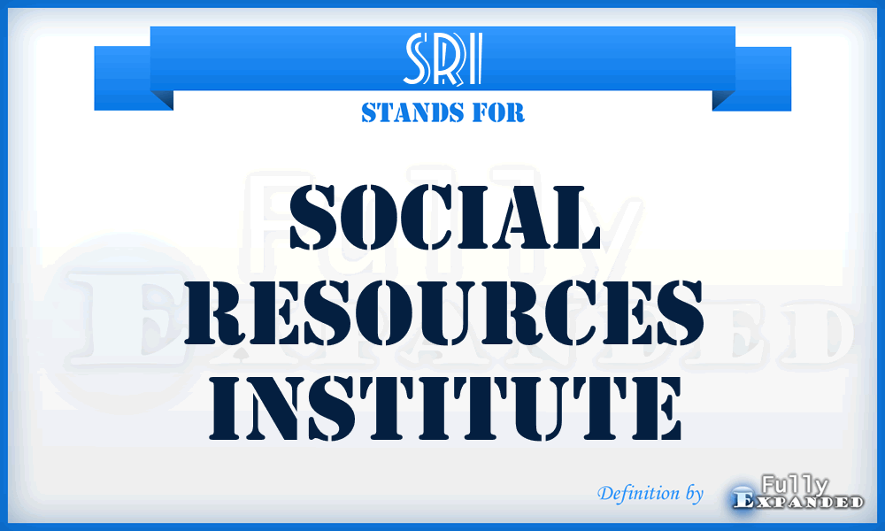 SRI - Social Resources Institute