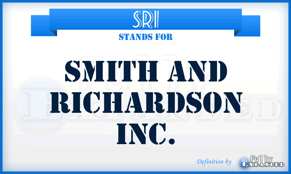 SRI - Smith and Richardson Inc.