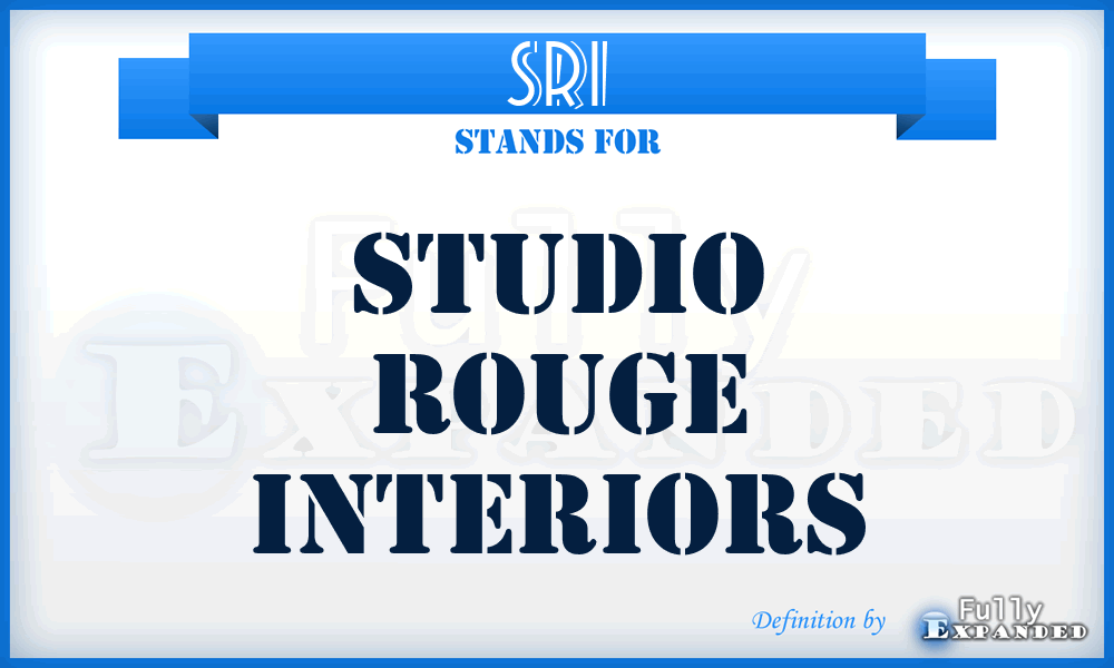 SRI - Studio Rouge Interiors