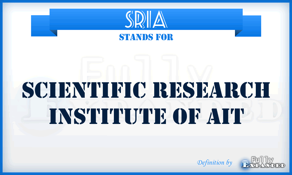 SRIA - Scientific Research Institute of Ait