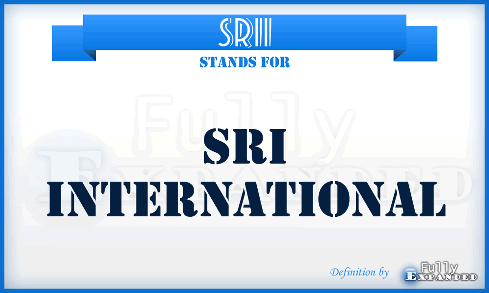 SRII - SRI International