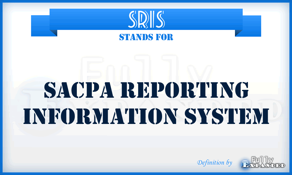 SRIS - Sacpa Reporting Information System