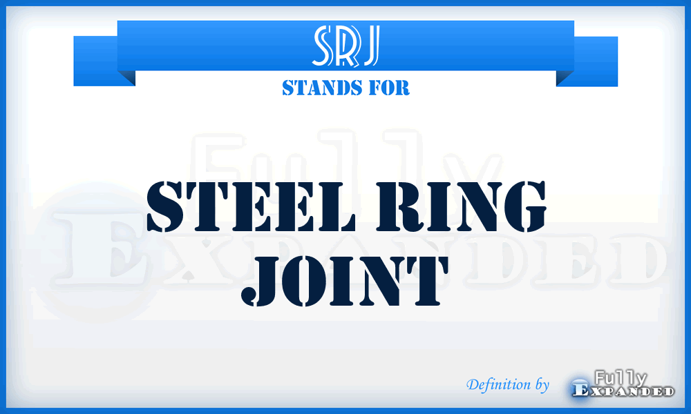 SRJ - Steel Ring Joint