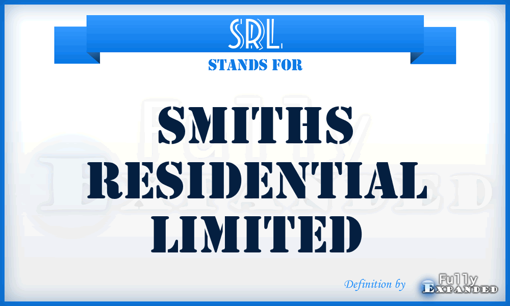 SRL - Smiths Residential Limited