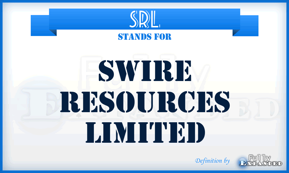 SRL - Swire Resources Limited