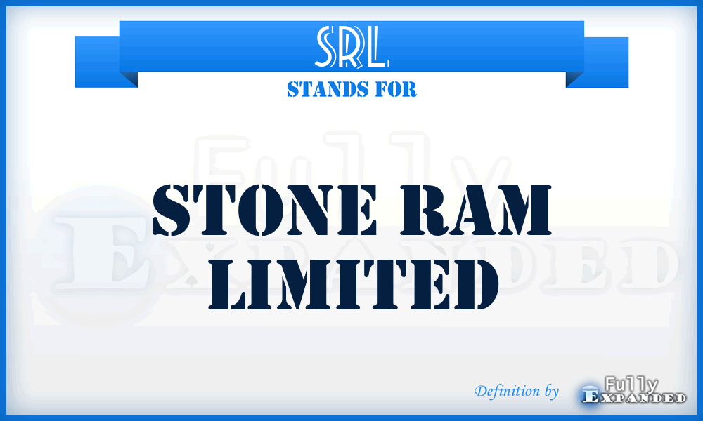 SRL - Stone Ram Limited