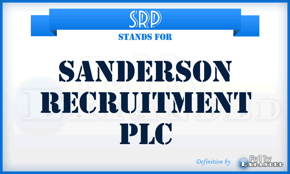 SRP - Sanderson Recruitment PLC