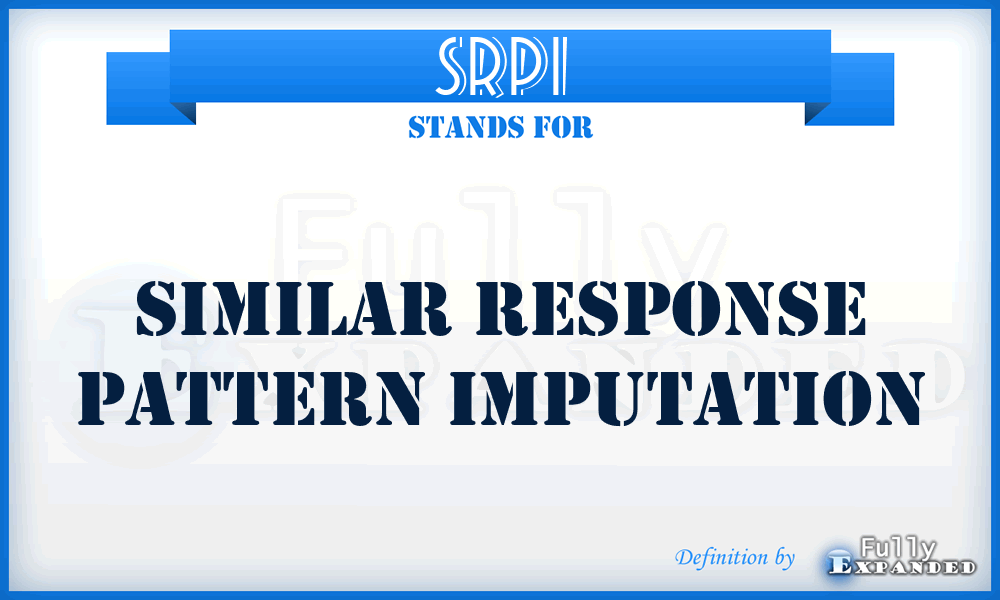 SRPI - Similar Response Pattern Imputation