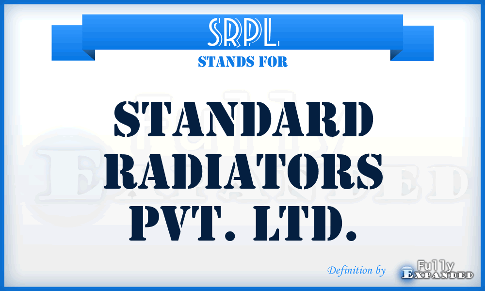 SRPL - Standard Radiators Pvt. Ltd.