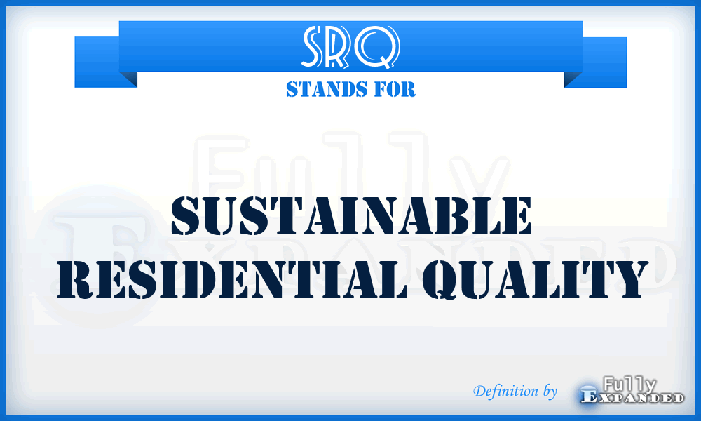 SRQ - Sustainable Residential Quality