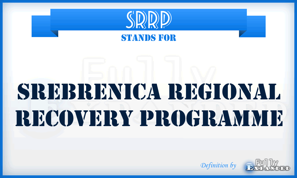 SRRP - Srebrenica Regional Recovery Programme