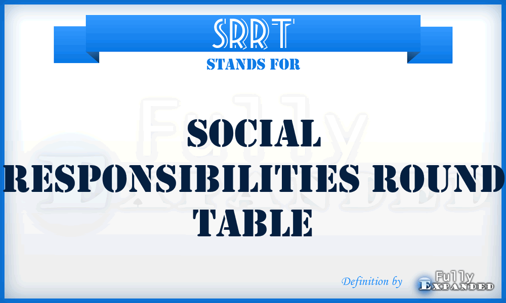 SRRT - Social Responsibilities Round Table