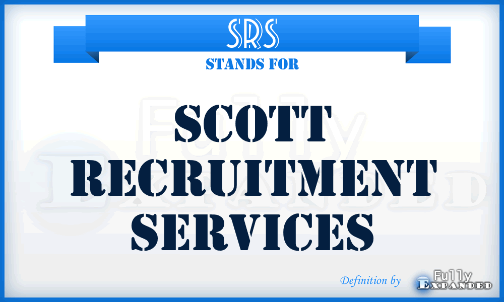 SRS - Scott Recruitment Services